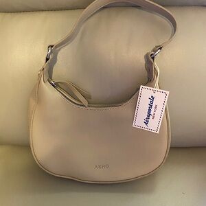 Aeropostale AERO Beige Shoulder Hobo Bag